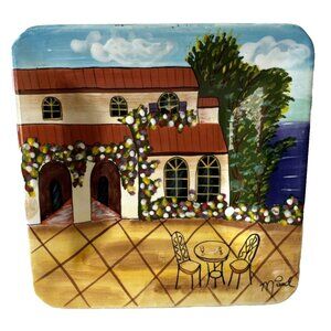 Mark Paul Hand Painted Signed Tuscany Bay Collection 7” Inch Ceramic Plate